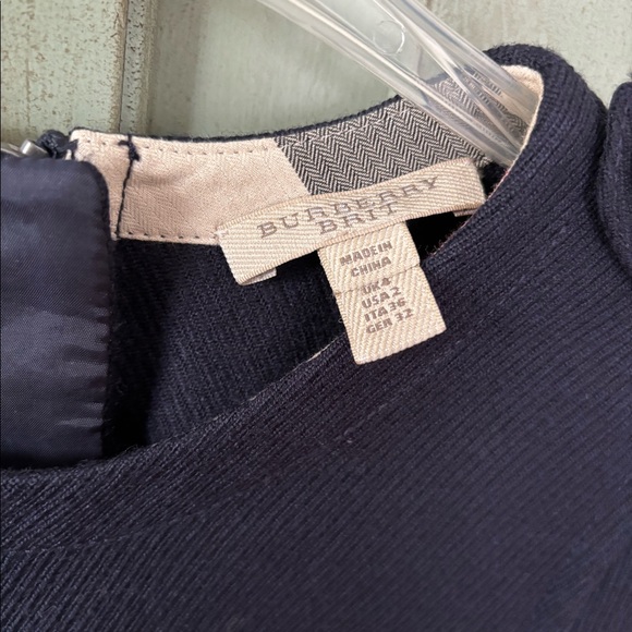 Burberry navy blue wool dress - Picture 4 of 4
